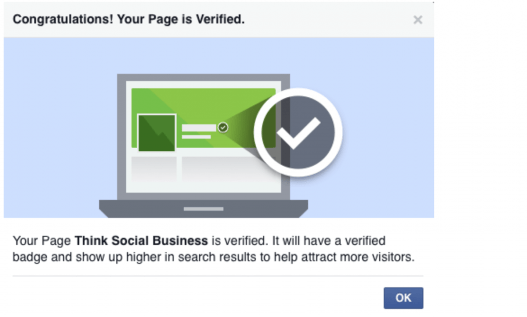 Get your Facebook page verified
